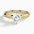 Petite Adorned Classic Four-Prong Diamond Engagement Ring