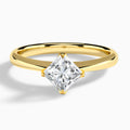 Classic Petal Four-Prong Diamond Engagement Ring