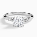Cushion Twisted Knot Lab Grown Diamond Engagement Ring In Platinum - Lucenjuri