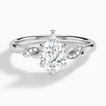Pear Twisted Knot Lab Grown Diamond Engagement Ring In Platinum - Lucenjuri