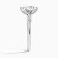 Pear Twisted Knot Lab Grown Diamond Engagement Ring In Platinum, Side View