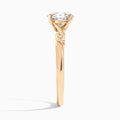 Oval Twisted Knot Lab Grown Diamond Engagement Ring In 14K Rose Gold, Side View