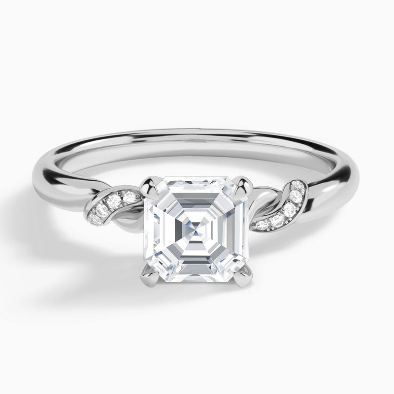 Twisted Knot Diamond Engagement Ring