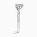 Heart Twisted Knot Lab Grown Diamond Engagement Ring In 14K White Gold, Side View