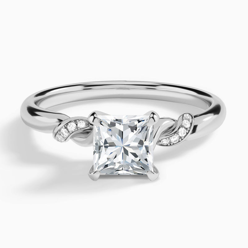 Twisted Knot Diamond Engagement Ring