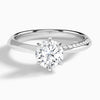 Adorned Classic Knife Edge Six-Prong Diamond Engagement Ring