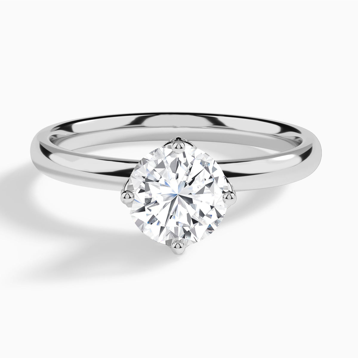 Round Adorned Mystique Halo Lab Diamond Engagement Ring In Platinum - Lucenjuri