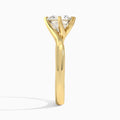 Asscher Iris Lab Grown Diamond Engagement Ring In 18K Yellow Gold, Side View