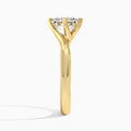 Princess Iris Lab Grown Diamond Engagement Ring In 18K Yellow Gold, Side View
