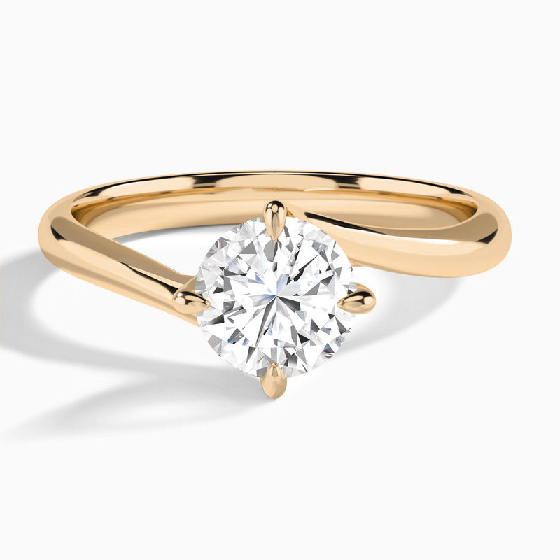 Round Reverie Lab Grown Diamond Engagement Ring In 14K Rose Gold - Lucenjuri