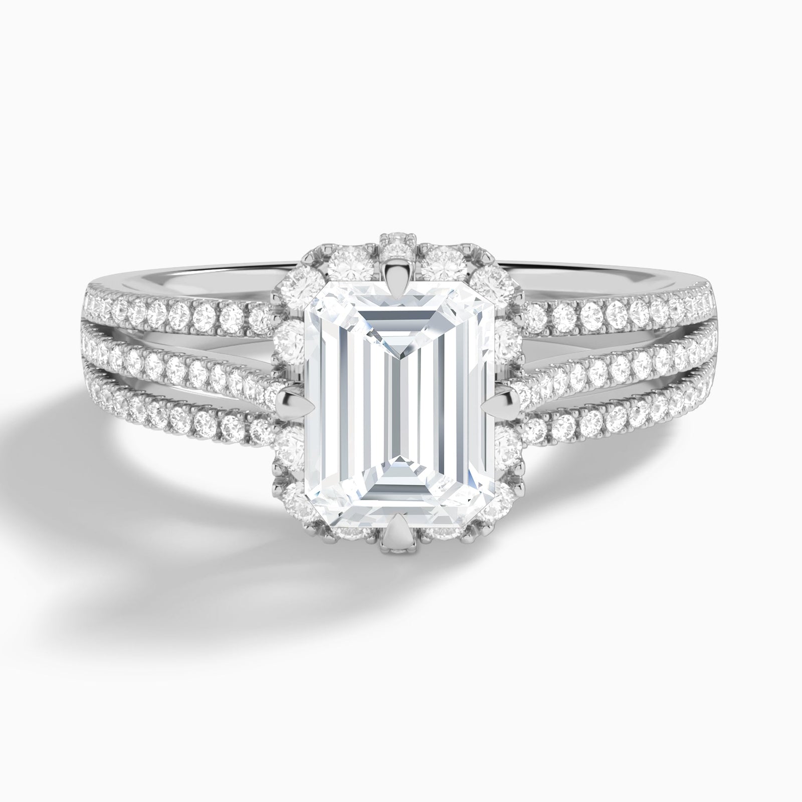 Split Shank Diamond Engagement Ring