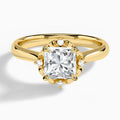 Petite Halo Diamond Engagement Ring