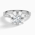 Adorned Faceted Diamond Engagement Ring