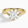 Adorned Faceted Diamond Engagement Ring