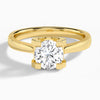 Petite Faceted Diamond Engagement Ring