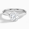 Classic Double Six-Prong Diamond Engagement Ring