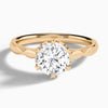 Classic Faceted Six-Prong Diamond Engagement Ring