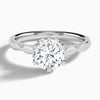 Classic Faceted Six-Prong Diamond Engagement Ring