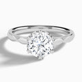 Classic Faceted Six-Prong Diamond Engagement Ring