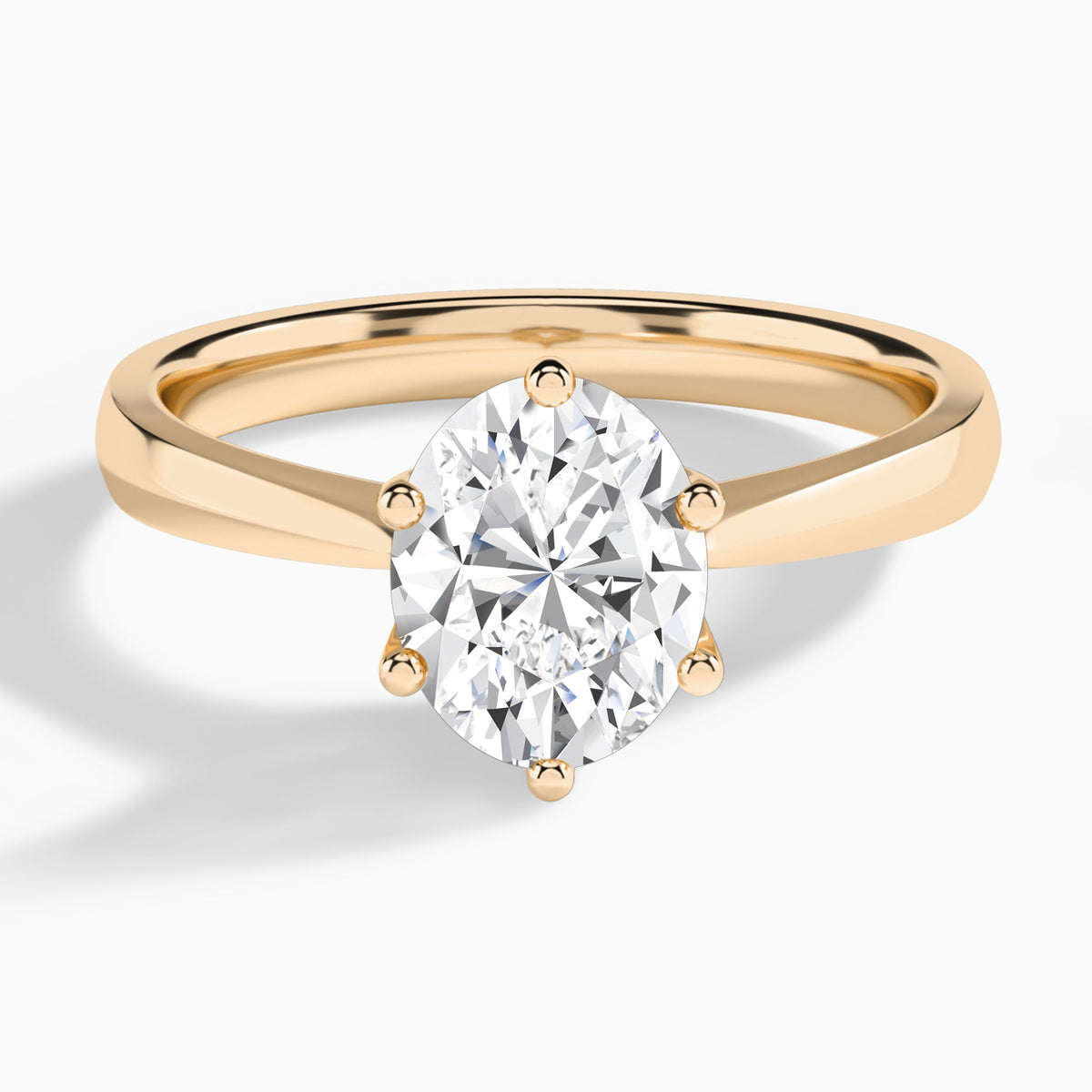 Oval Mystique Halo Six-Prong Lab Diamond Engagement Ring In 14K Rose Gold - Lucenjuri