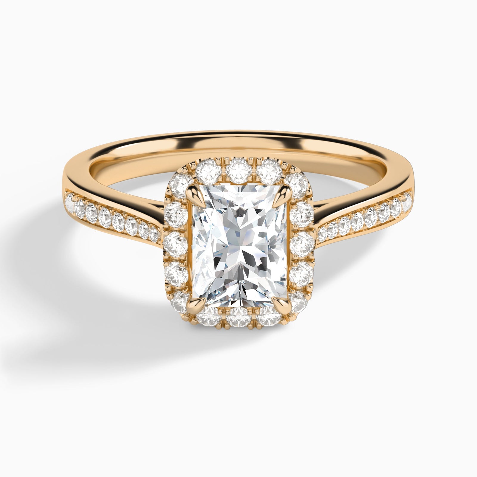 Luxe Halo Diamond Engagement Ring