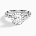 Luxe Halo Diamond Engagement Ring