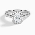 Luxe Halo Diamond Engagement Ring