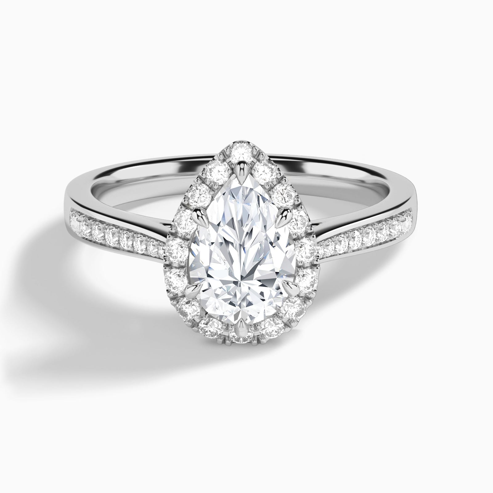 Luxe Halo Diamond Engagement Ring