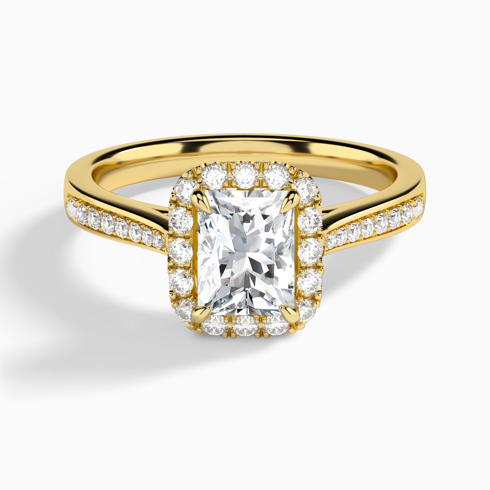 Luxe Halo Diamond Engagement Ring