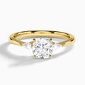 Petite Ciana Three Stone Diamond Engagement Ring