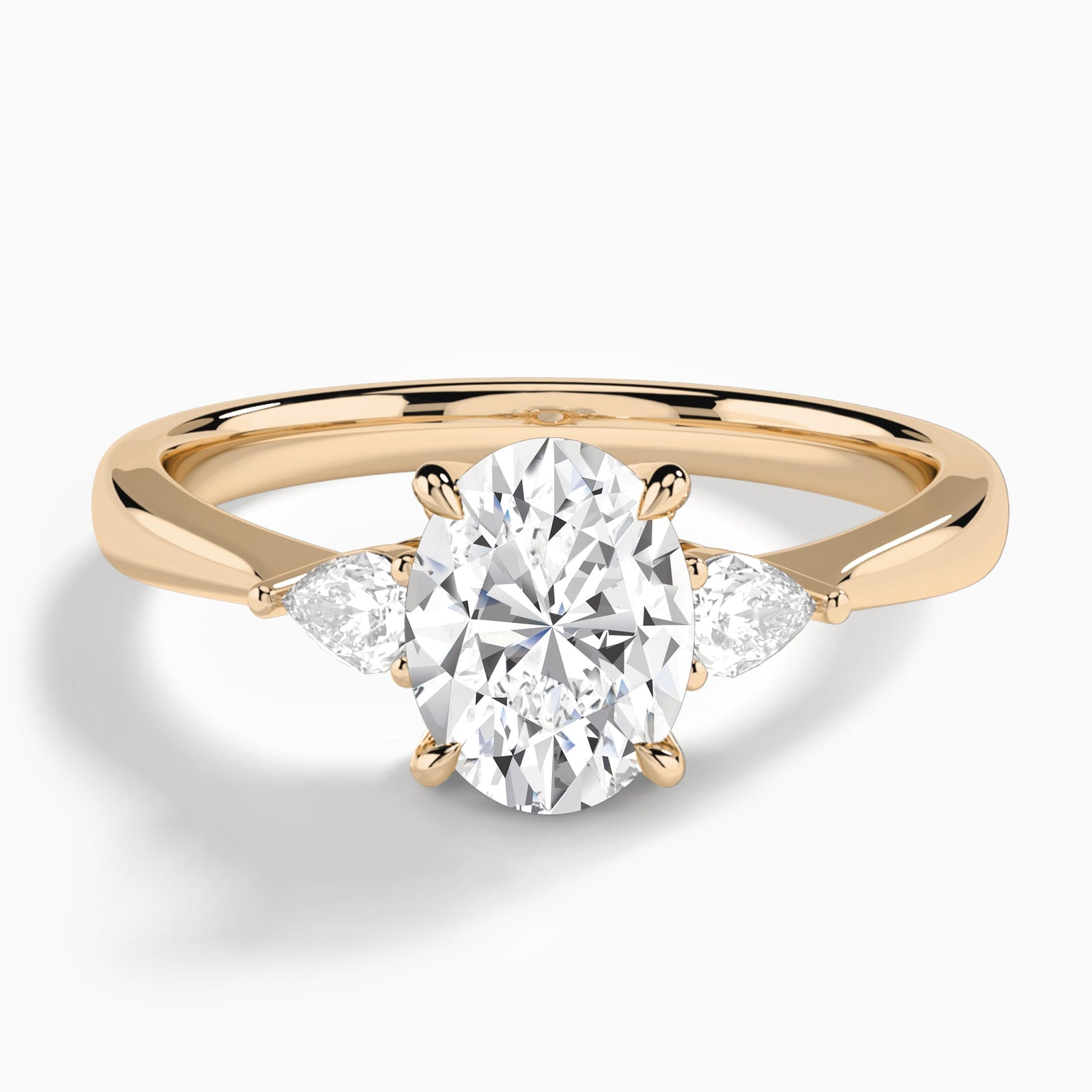 Couture Three Stone Diamond Engagement Ring