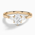 Couture Three Stone Diamond Engagement Ring