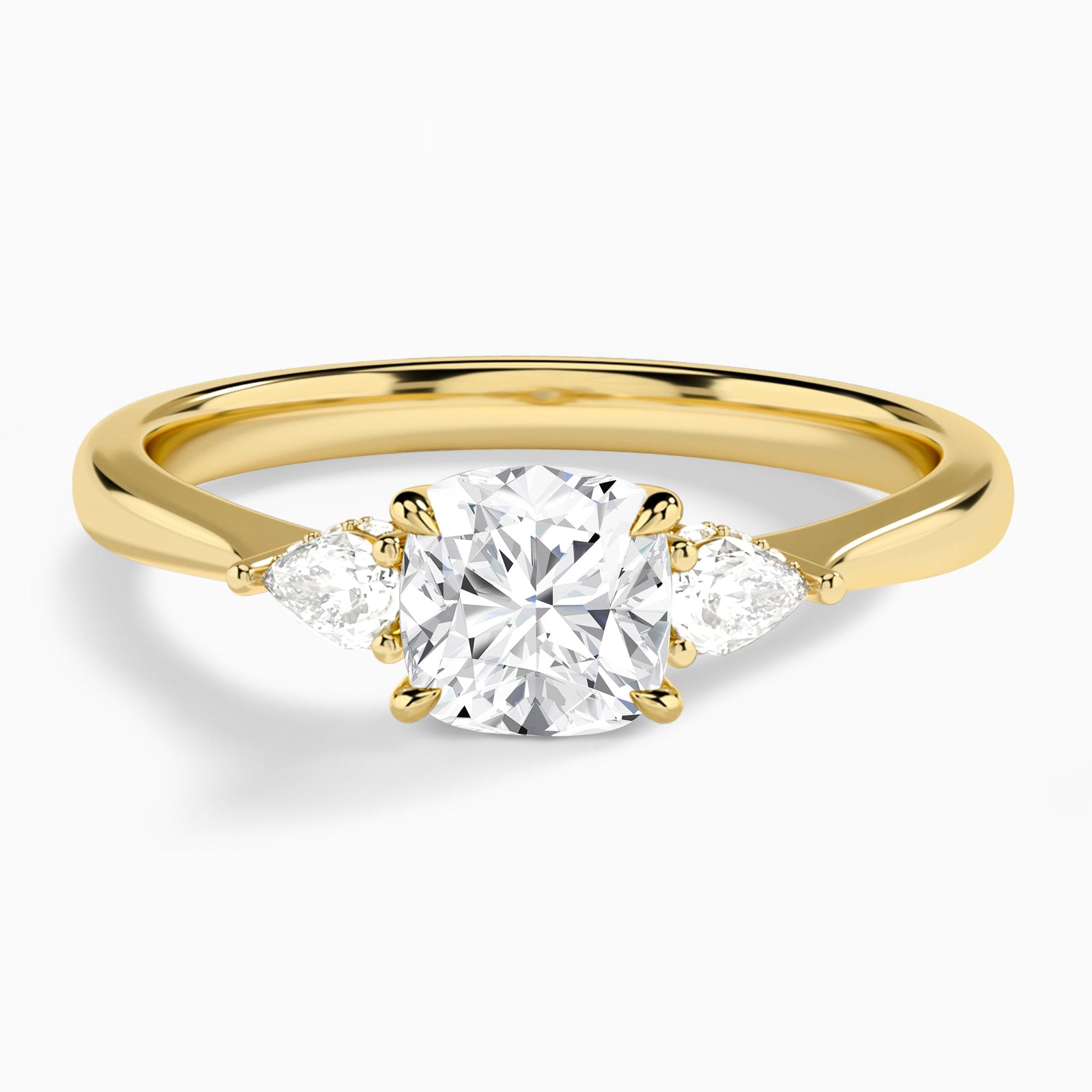 Adorned Couture Three Stone Diamond Engagement Ring