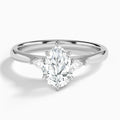 Perfect Fit Three Stone Pear Diamond Engagement Ring