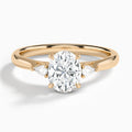 Perfect Fit Three Stone Pear Diamond Engagement Ring