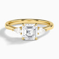 Petite Couture Three Stone Diamond Engagement Ring