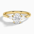 Petite Couture Three Stone Diamond Engagement Ring