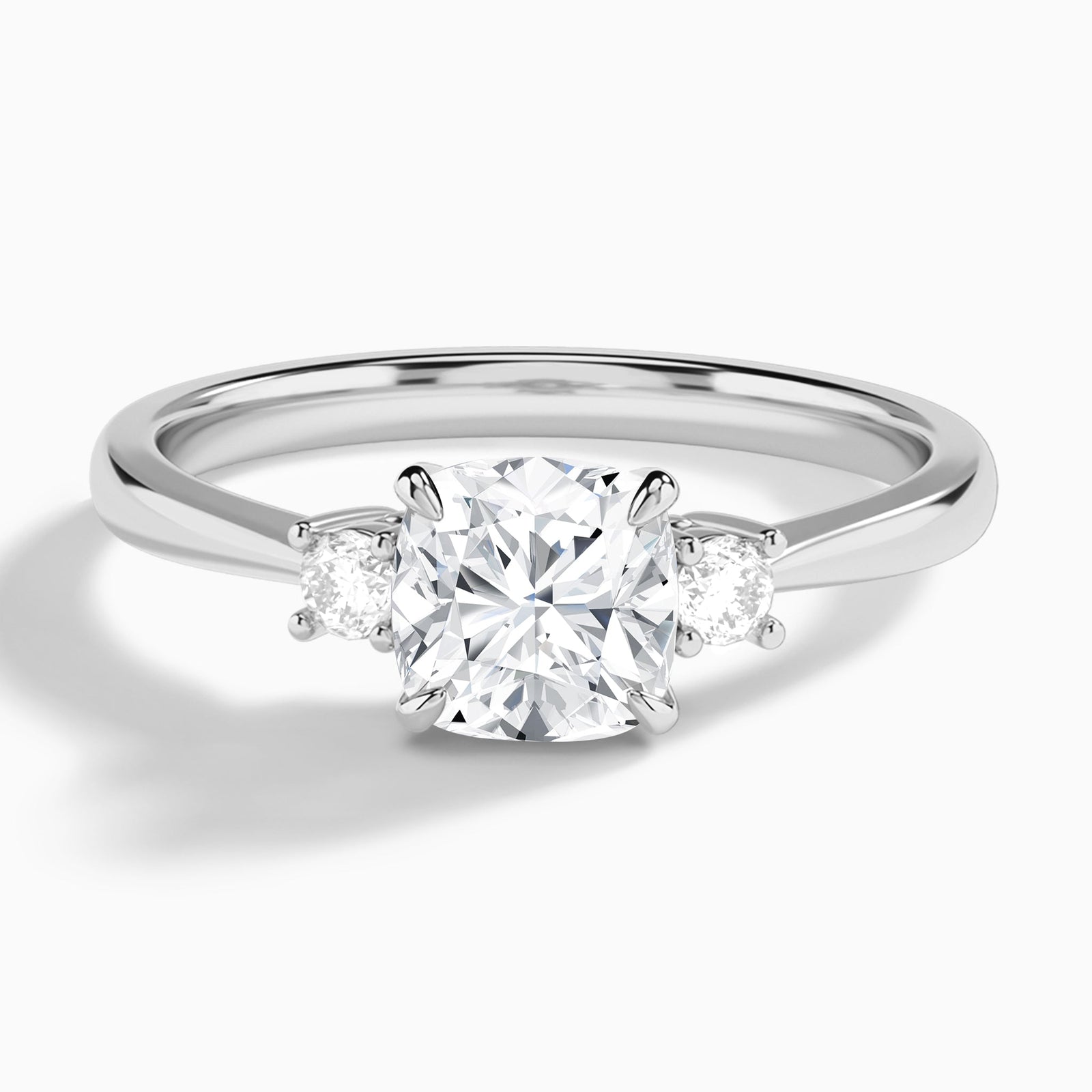 Mona Three Stone Diamond Engagement Ring