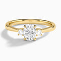 Mona Three Stone Diamond Engagement Ring