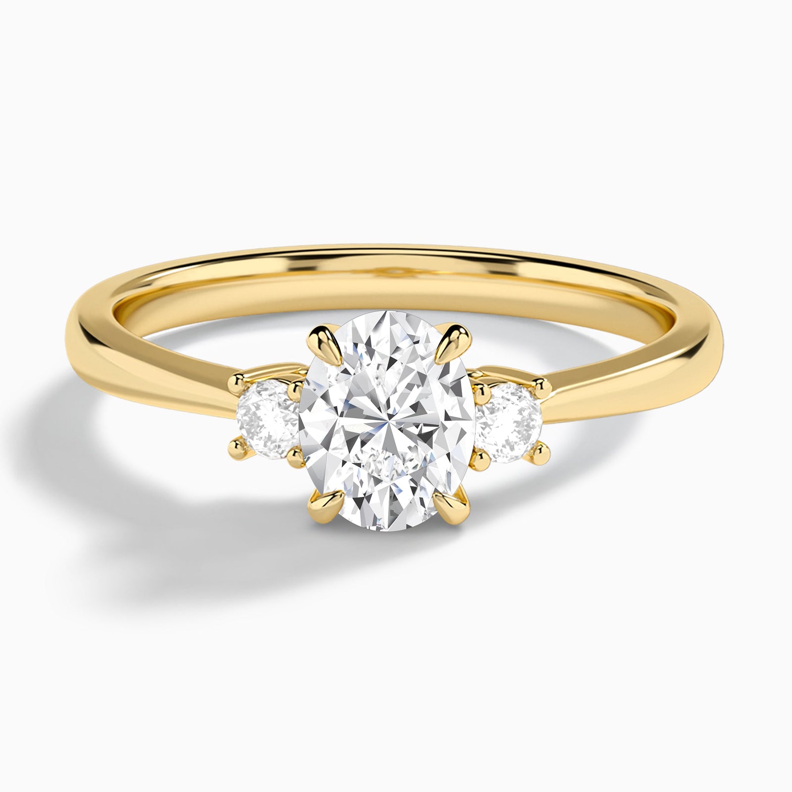 Mona Three Stone Diamond Engagement Ring