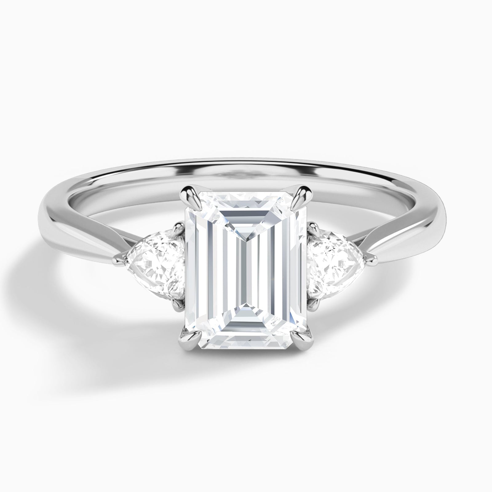 Luxe Trillion Cut Three Stone Diamond Engagement Ring