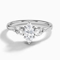 Carnation Three Stone Diamond Engagement Ring