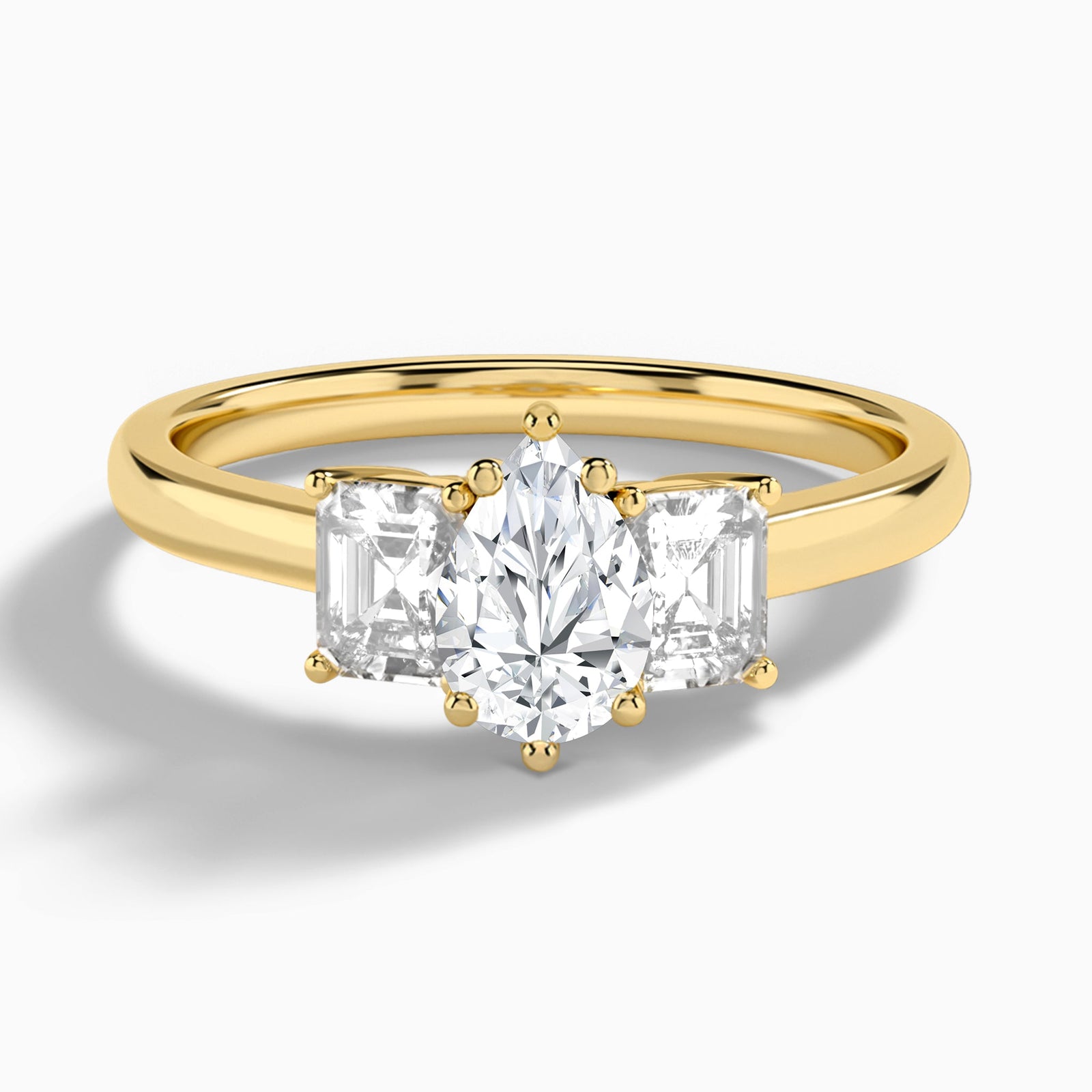 Luxe Hera Three Stone Diamond Engagement Ring