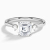 Floating Three Stone Diamond Engagement Ring