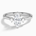 Floating Three Stone Diamond Engagement Ring