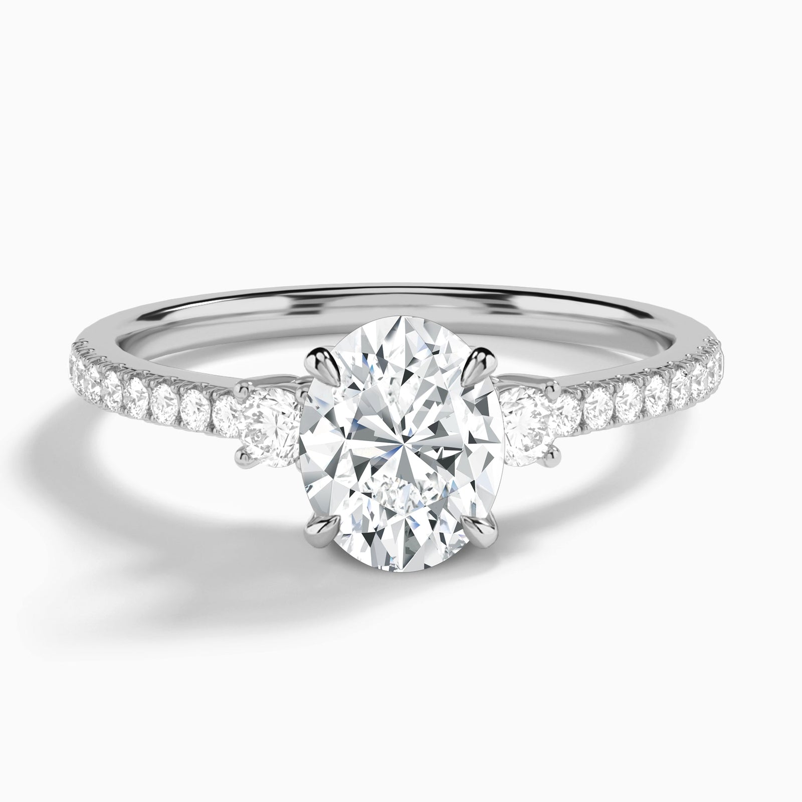 Muse Three Stone Diamond Engagement Ring