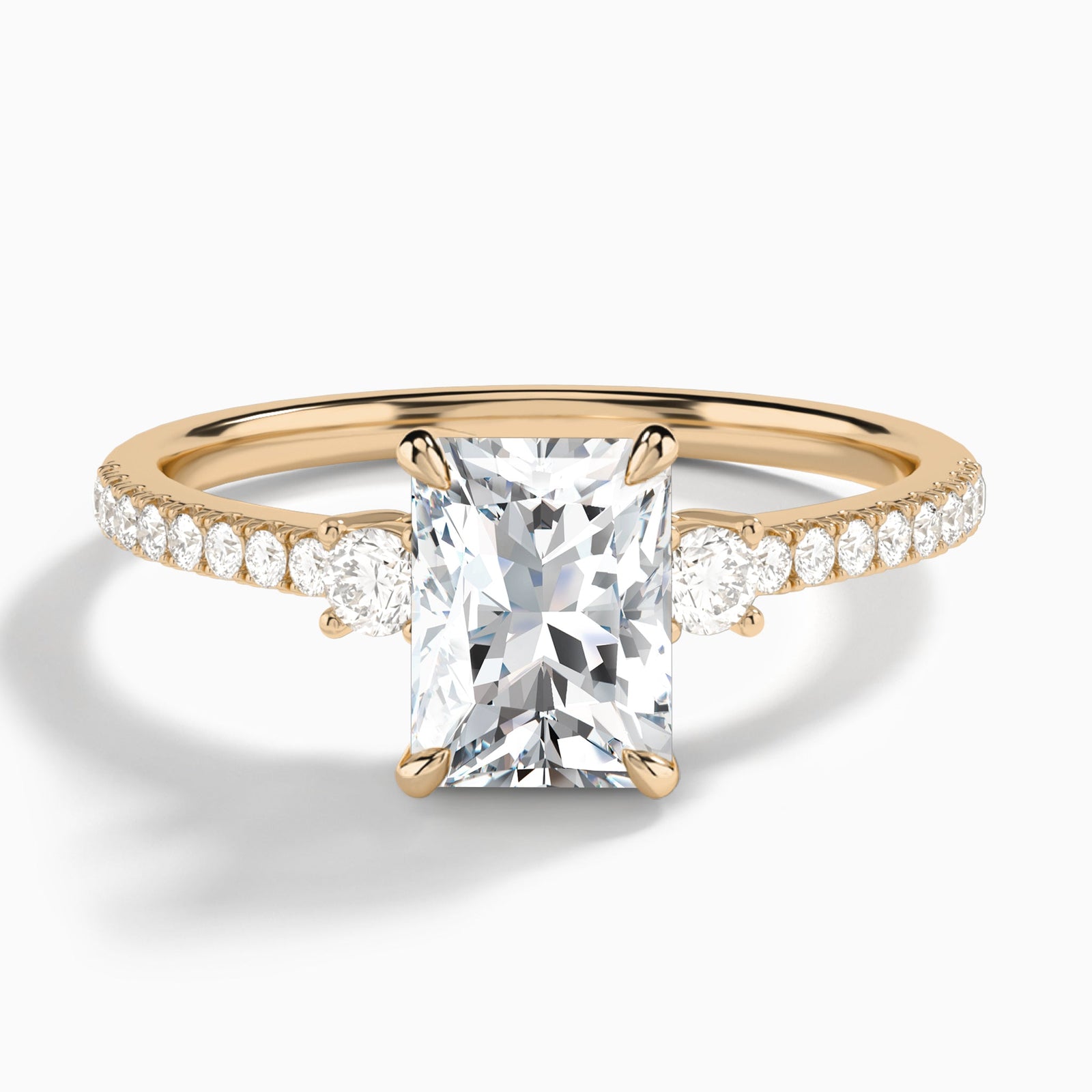 Muse Three Stone Diamond Engagement Ring