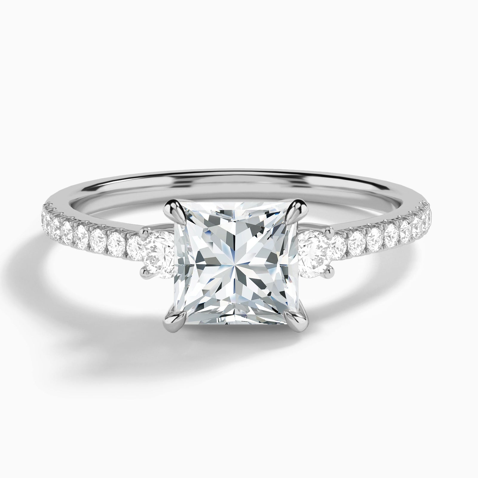 Muse Three Stone Diamond Engagement Ring