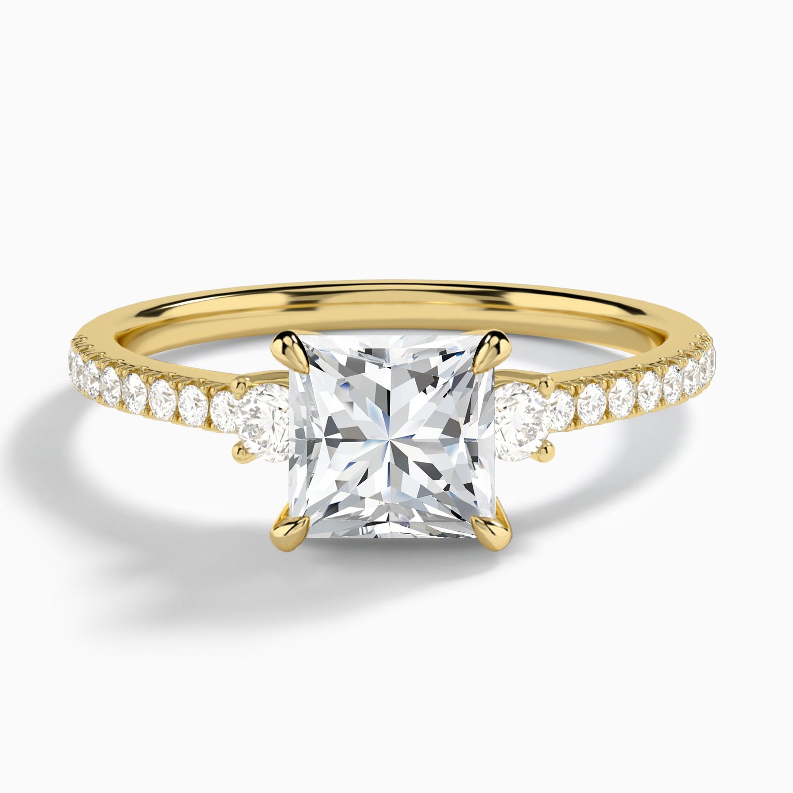 Muse Three Stone Diamond Engagement Ring