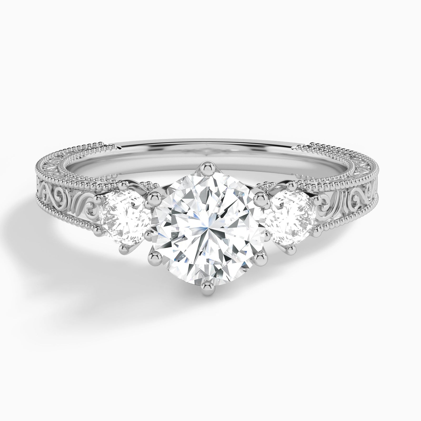 Francis Three Stone Diamond Engagement Ring